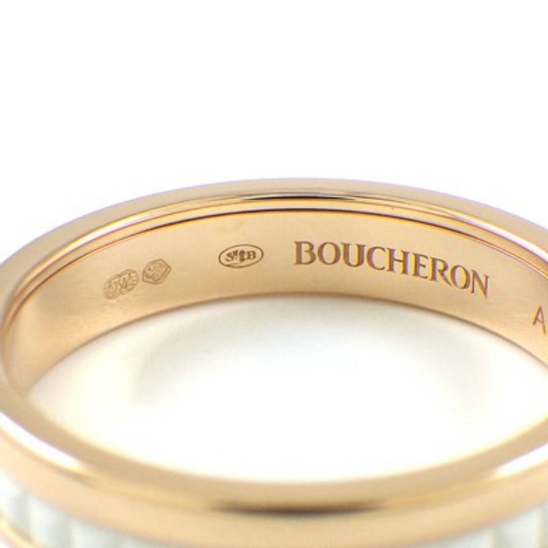 BOUCHERON(ブシュロン)のブシュロン BOUCHERON リング キャトル クラシック ハーフ JAL00238 K18PG ホワイト セラミック 白 11号 / #51 【中古】 レディースのアクセサリー(リング(指輪))の商品写真