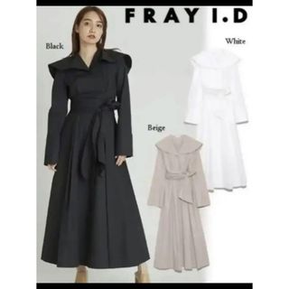 フレイアイディー(FRAY I.D)のFRAY I.D フレイアイディー　ケープカラーシャツワンピース(ロングワンピース/マキシワンピース)