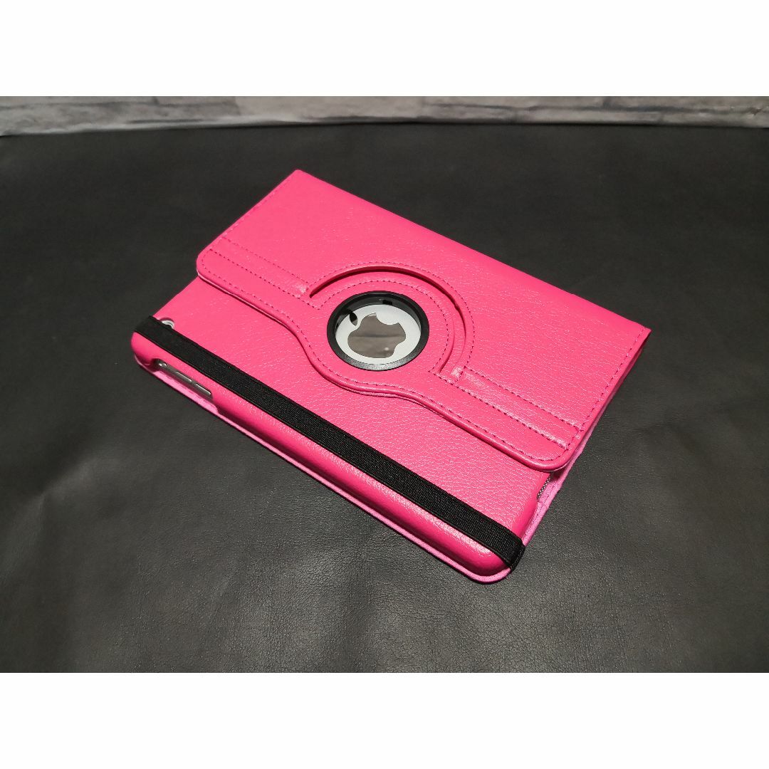 iPad mini/mini2/mini3 ローズピンク 360度回転 ケース スマホ/家電/カメラのスマホアクセサリー(iPadケース)の商品写真