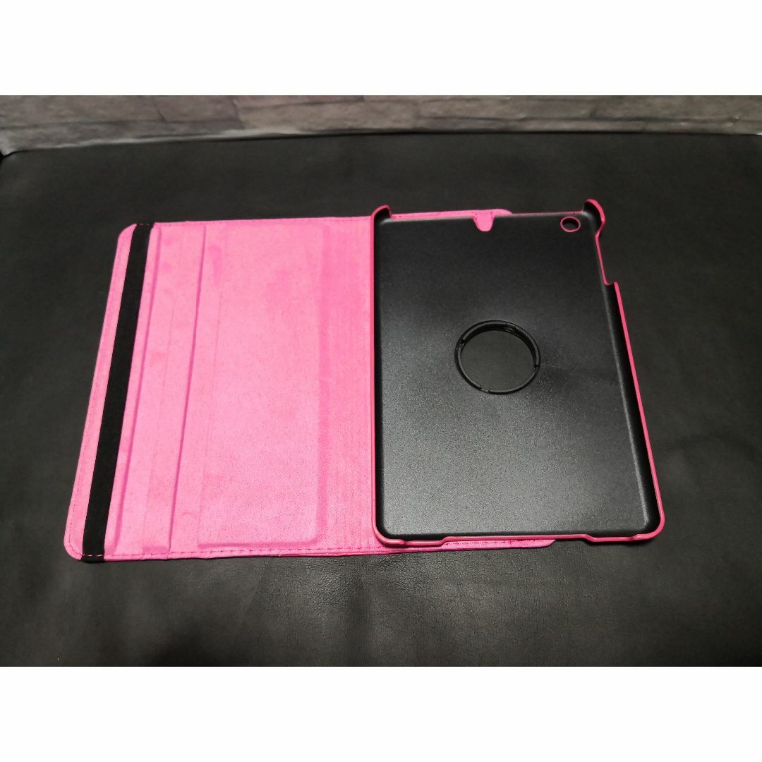 iPad mini/mini2/mini3 ローズピンク 360度回転 ケース スマホ/家電/カメラのスマホアクセサリー(iPadケース)の商品写真