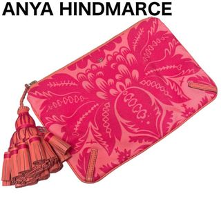 アニヤハインドマーチ(ANYA HINDMARCH)のANYA HINDMARCE ポーチ　小物入れ　ミニバッグ　ビッグタッセル　ロゴ(ポーチ)