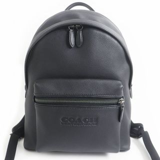 コーチ(COACH)の未使用品□COACH/コーチ C2286 ロゴ入り チャーター レザー バックパック/リュックサック/バッグ ブラック ロゴチャーム・保存袋付き(バッグパック/リュック)