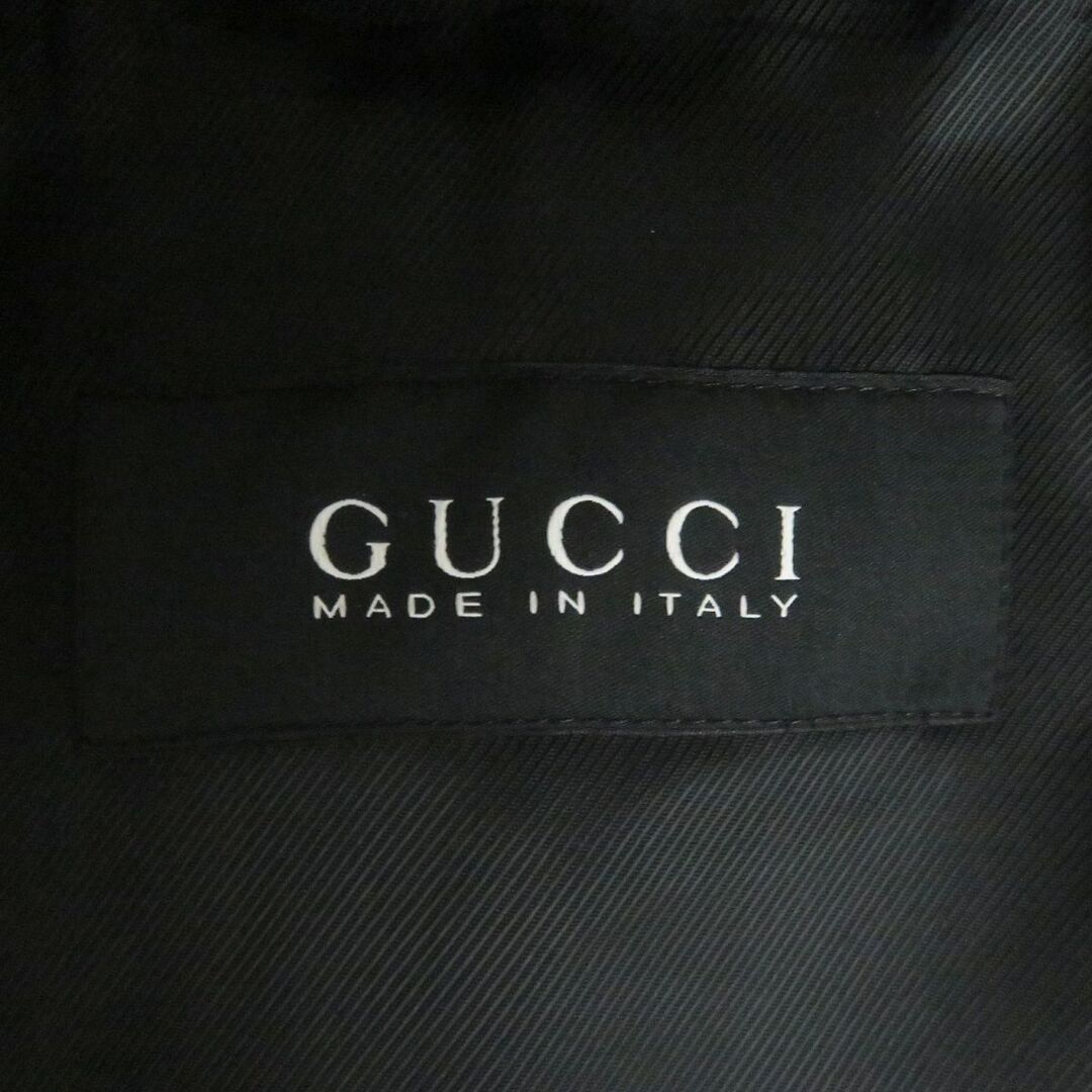 Gucci(グッチ)の極美品□GUCCI/グッチ 無地 トグルボタン フーデッド ミドル丈 ウール ダッフルコート ネイビー 44 イタリア製 正規品 メンズ 寒い時期に◎ メンズのジャケット/アウター(ダッフルコート)の商品写真