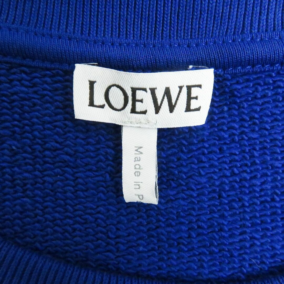 極美品□LOEWE/ロエベ H526Y24J07 アナグラム ロゴエンブロイダリー レギュラーフィット スウェットシャツ/トレーナー ブルー L 正規品