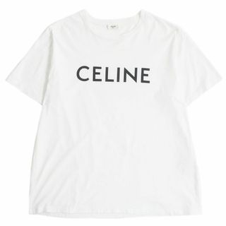 55i27 美品 セリーヌ ロゴプリントTシャツ 半袖 tee カットソー