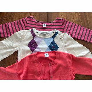 バーバリー(BURBERRY)の3歳　女の子　長袖　トップス　まとめ売り　バーバリー　プチバトー　90cm(Tシャツ/カットソー)