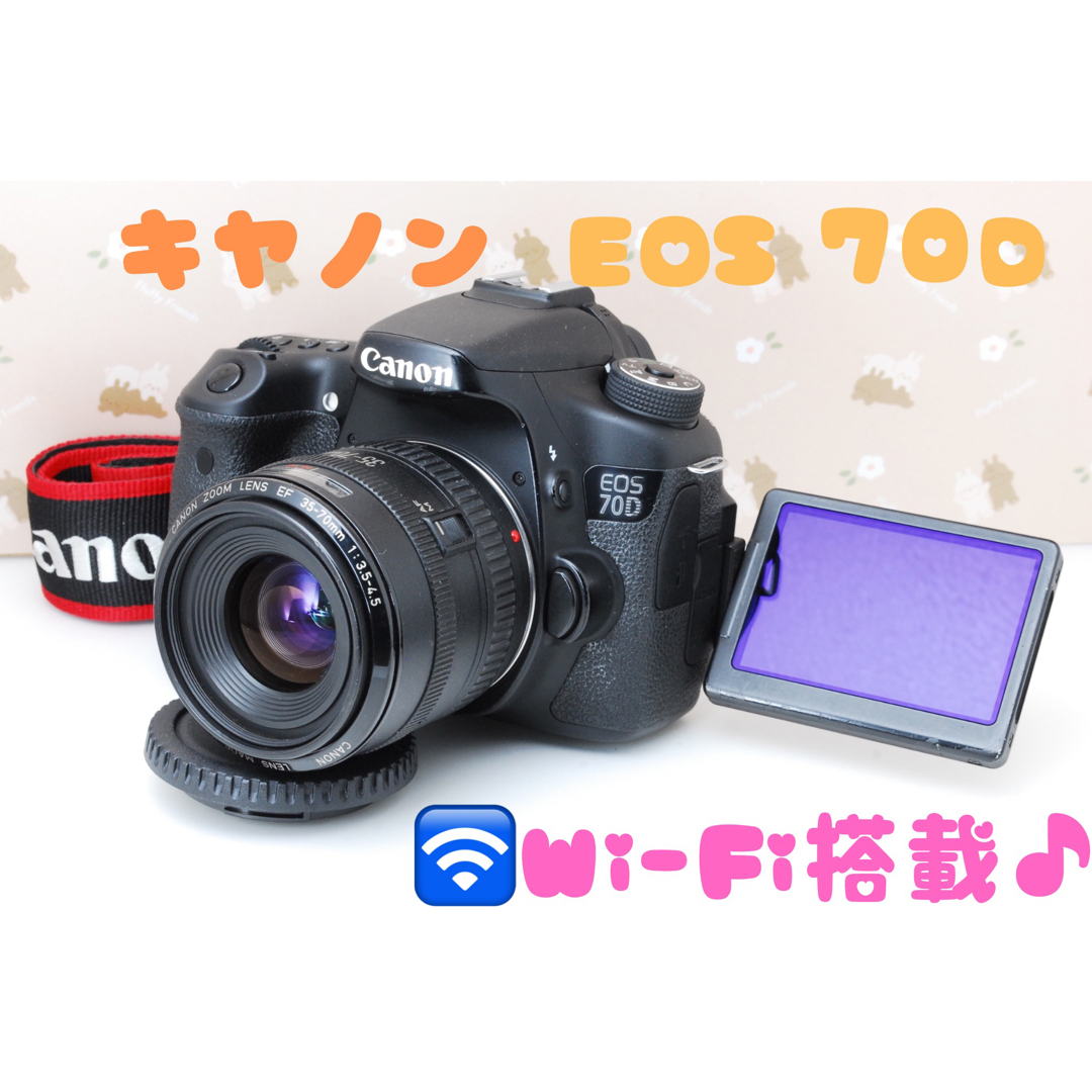 Wi-Fi＆自撮り★Canon EOS 70D★高性能デジタル一眼レフカメラ♪