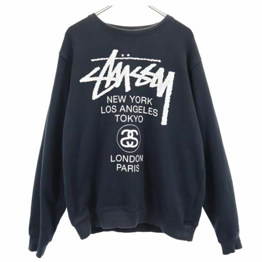 STUSSY - ステューシー 長袖 スウェット L ブラック系 STUSSY ...