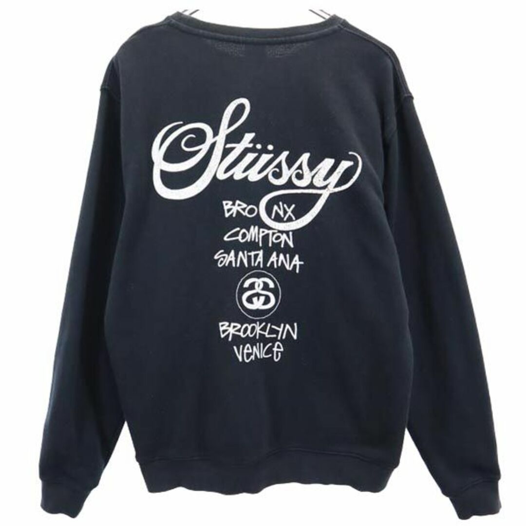 STUSSY - ステューシー 長袖 スウェット L ブラック系 STUSSY