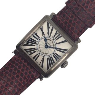 フランクミュラー(FRANCK MULLER)の　フランク・ミュラー FRANCK MULLER マスタースクエア 6002SQZ レッド K18WG/レザー クオーツ レディース 腕時計(腕時計)