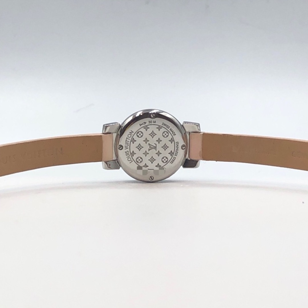 LOUIS VUITTON(ルイヴィトン)の　ルイ・ヴィトン LOUIS VUITTON タンブールビジュ シークレット 白シェル文字盤 Q1M01 ステンレススチール クオーツ レディース 腕時計 レディースのファッション小物(腕時計)の商品写真