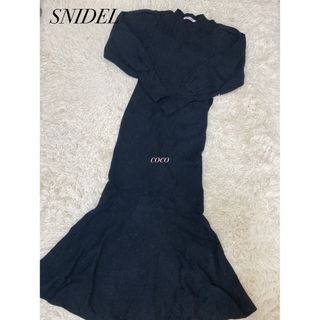 スナイデル(SNIDEL)のSNIDEL☆sustainableバックオープンニットワンピース(ロングワンピース/マキシワンピース)