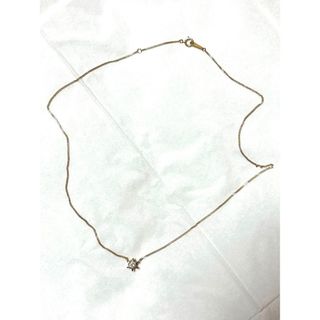 ヨンドシー(4℃)のプチダイヤモンド18金ネックレス　18K ダイヤ　ゴールド　天然石(ネックレス)