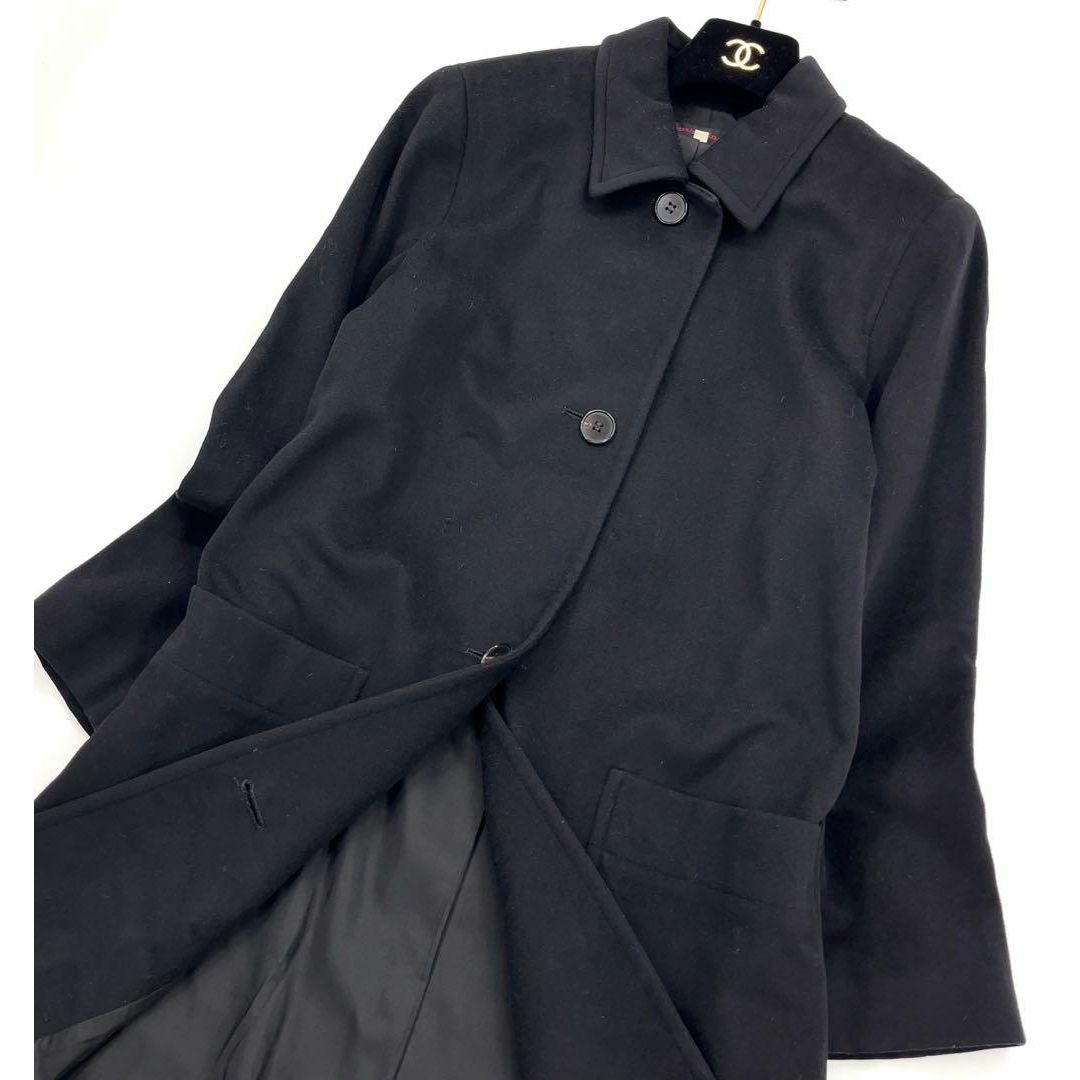 【極美品】YOSHIE INABA ヨシエイナバ カシミヤ ロングコート 黒