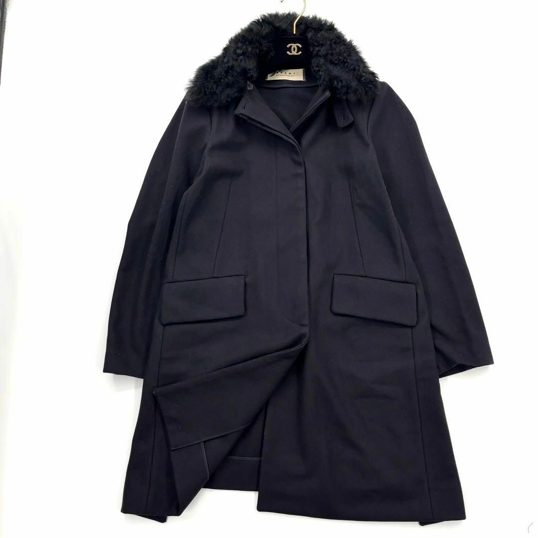 Marni - 【高級美品】MARNI マルニ ファーコート カシミヤ ロング