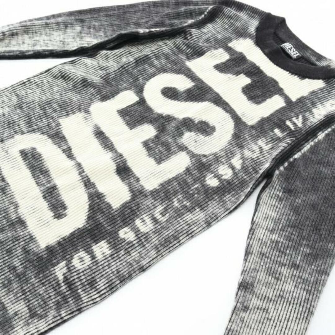 DIESEL(ディーゼル)のK-Atullus ニット クルーネック ウール グレー オフホワイト メンズのトップス(ニット/セーター)の商品写真