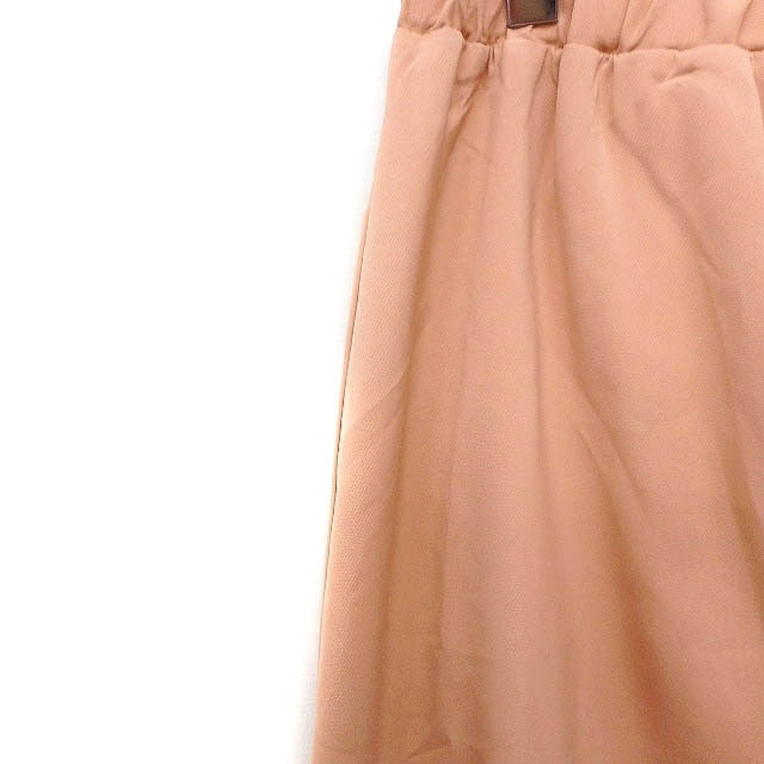 INED(イネド)のイネド INED フレアスカート ひざ下丈 ロング 無地 9 サーモンピンク レディースのスカート(ロングスカート)の商品写真