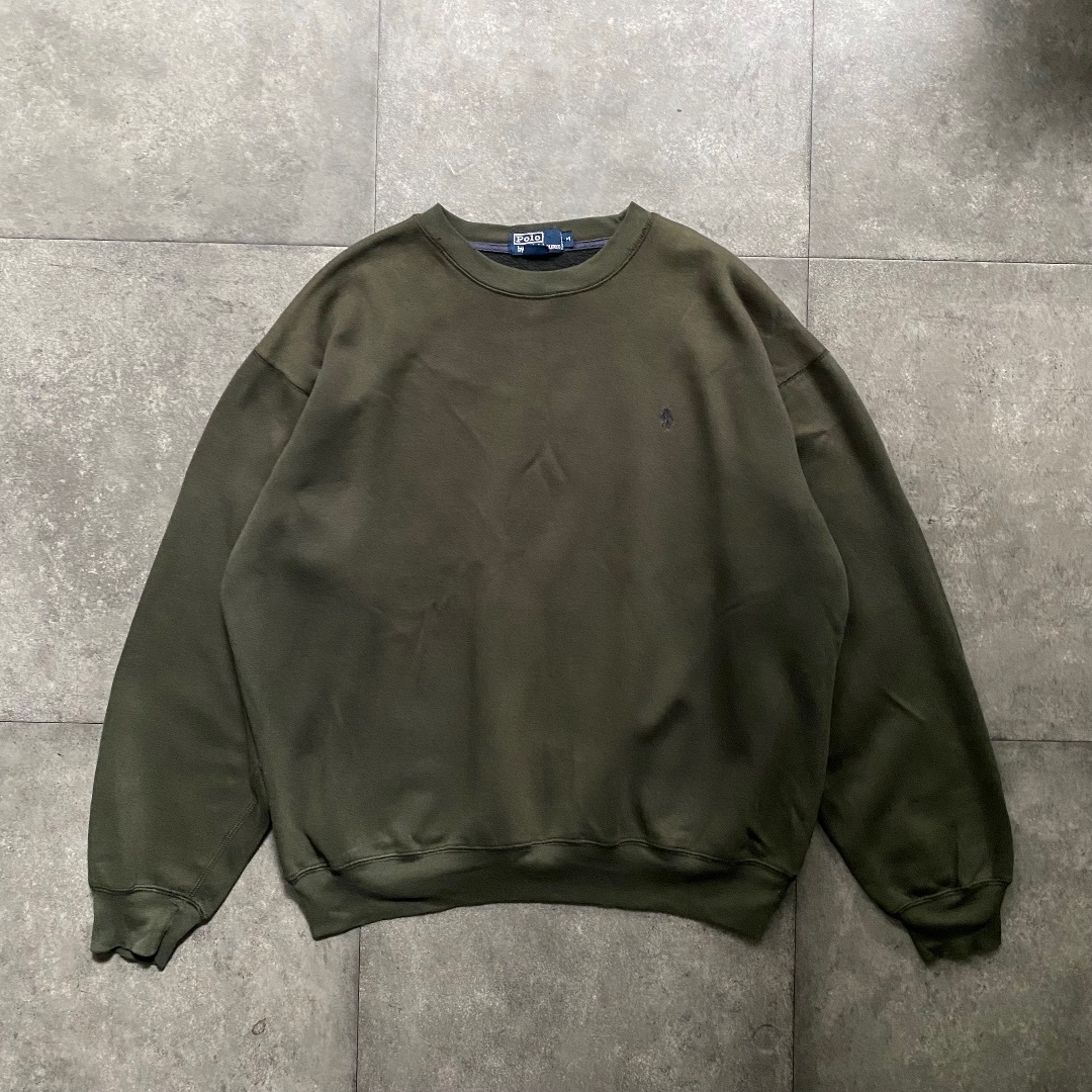 POLO RALPH LAUREN - 90s ラルフローレン スウェット M オリーブ POLO RALPH LAUREN - 90s ラルフローレン スウェット M オリーブ