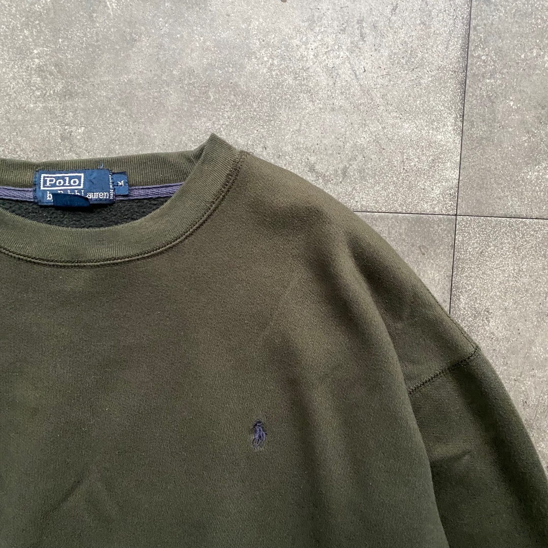 POLO RALPH LAUREN - 90s ラルフローレン スウェット M オリーブ POLO RALPH LAUREN - 90s ラルフローレン スウェット M オリーブ