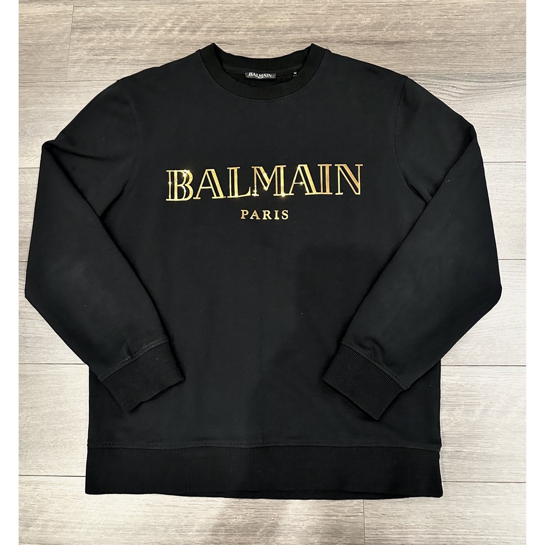 BALMAIN - バルマン スウェット トレーナー 黒 M ブラック パーカー