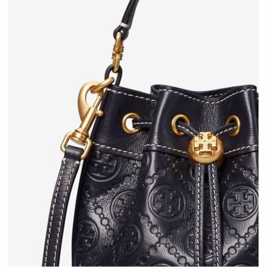 Tory Burch(トリーバーチ)の新品トリーバーチ Tモノグラム T レザー ミニ バケットバッグ レディースのバッグ(ショルダーバッグ)の商品写真