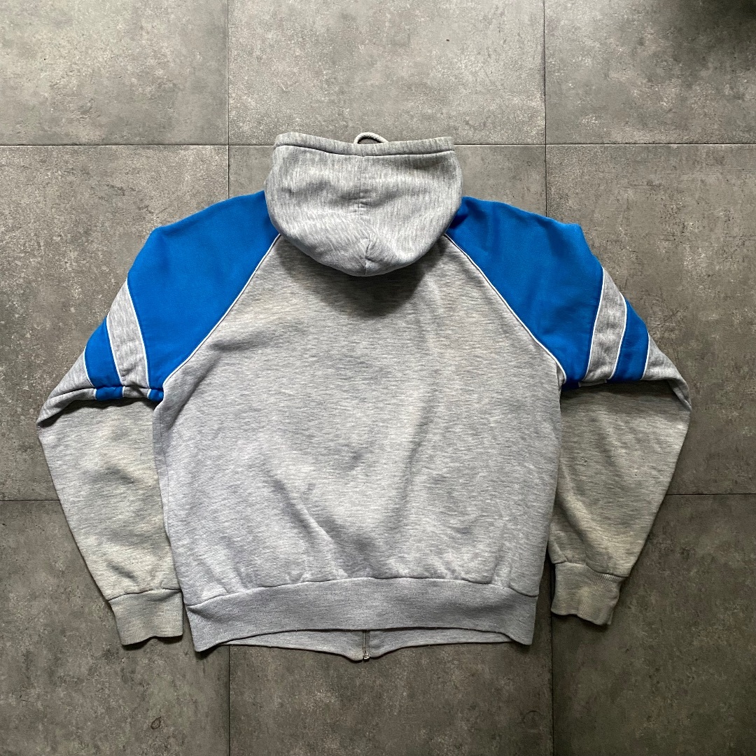 NIKE - 80s90s ナイキ ジップアップパーカー M グレー×ブルー 銀 NIKE - 80s90s ナイキ ジップアップパーカー M グレー×ブルー 銀