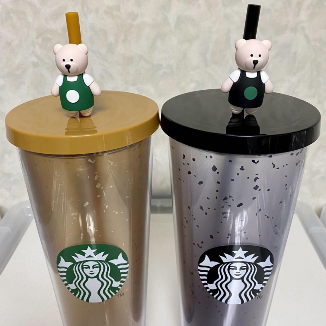 スターバックス コールドカップタンブラー ベアリスタトッパー付き 2本セット