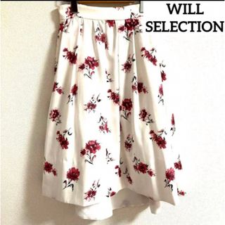 ウィルセレクション(WILLSELECTION)のWILLSELECTION 花柄ロングスカート　花柄フレアスカート　美品　大人気(ロングスカート)