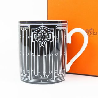 エルメス(Hermes)の未使用品 HERMES エルメス H DECO Hデコ コップ 食器 マグカップ 陶器 ブラック ユニセックス【中古】(グラス/カップ)