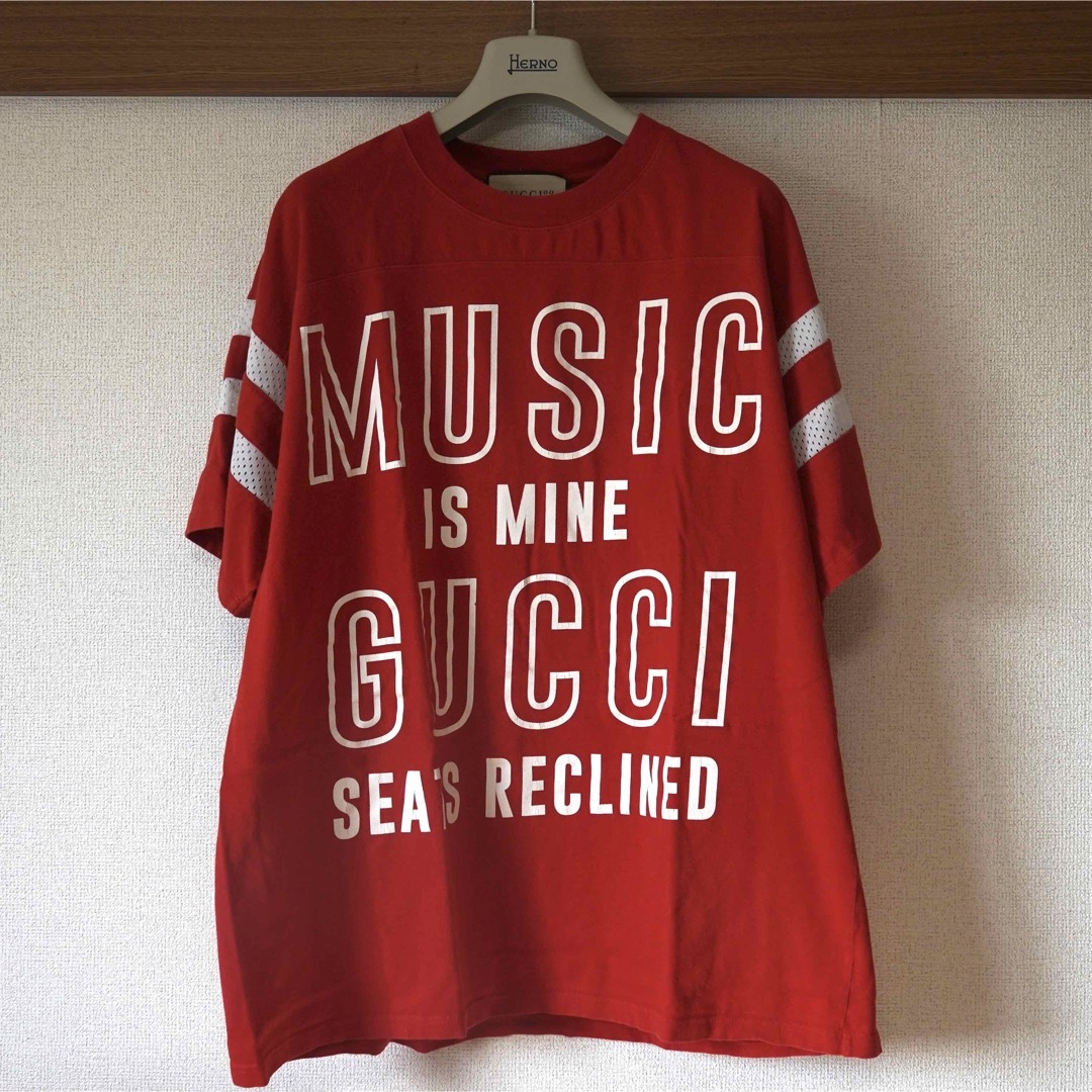 グッチ 100周年 コットン Ｔシャツ XL MUSIC IS MINE