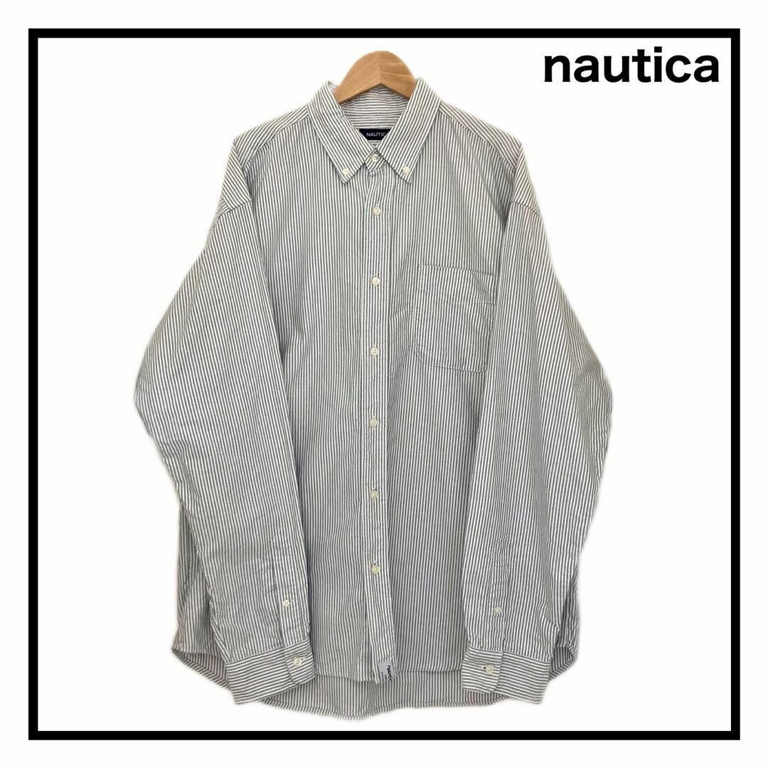 NAUTICA(ノーティカ)のノーティカ　Stripe Oxford BD Shirt長袖シャツ　長袖　 XL メンズのトップス(シャツ)の商品写真