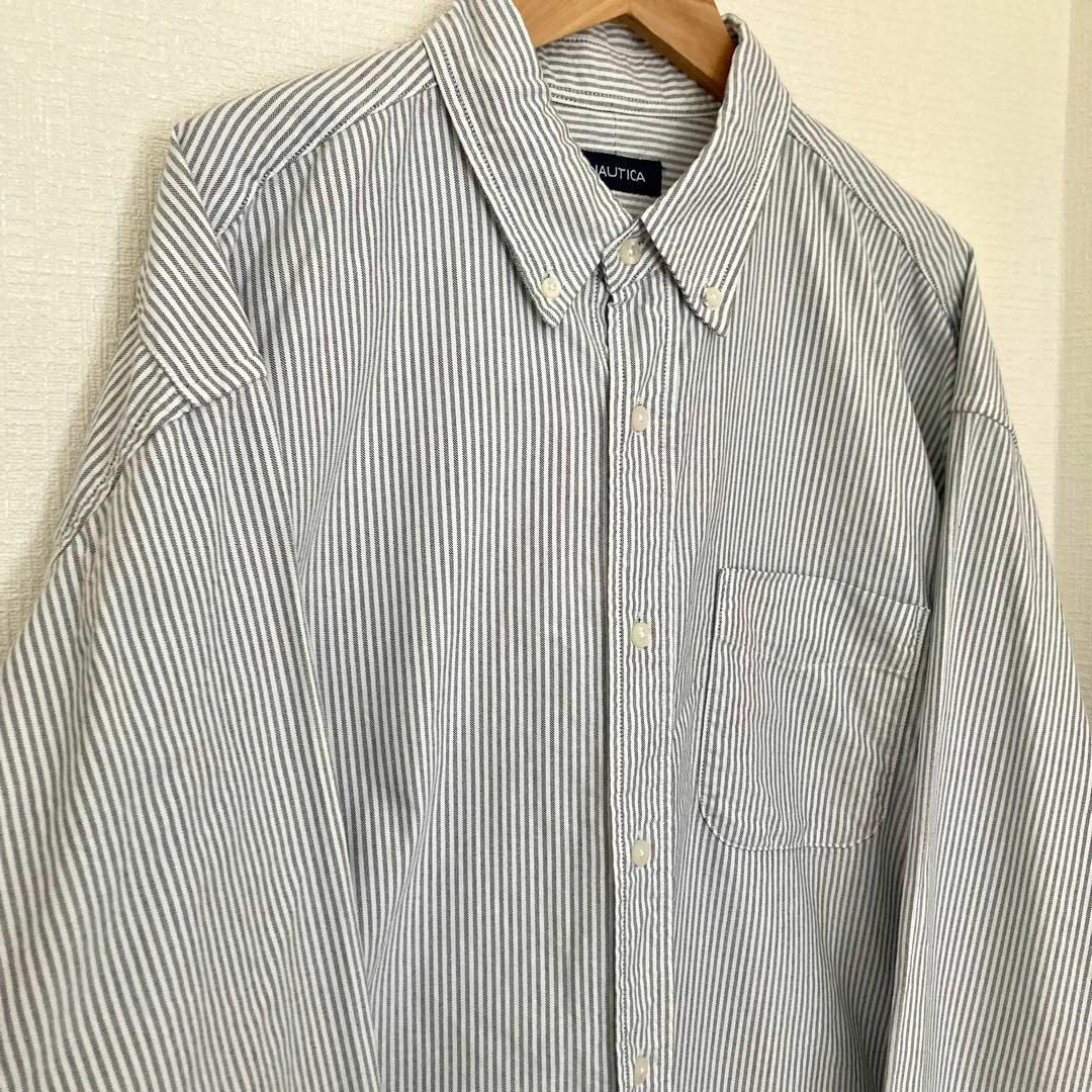 NAUTICA(ノーティカ)のノーティカ　Stripe Oxford BD Shirt長袖シャツ　長袖　 XL メンズのトップス(シャツ)の商品写真