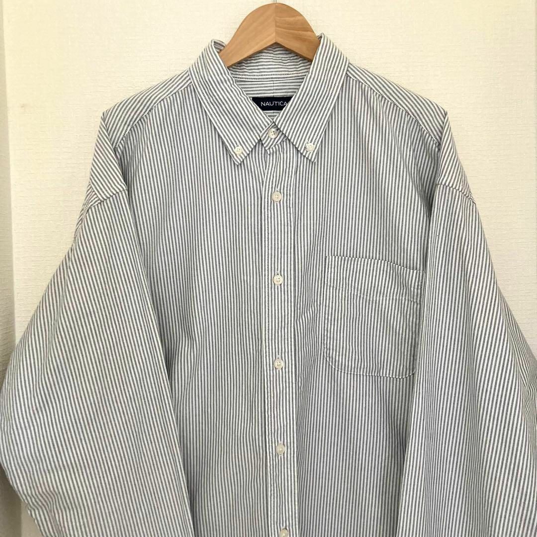 NAUTICA(ノーティカ)のノーティカ　Stripe Oxford BD Shirt長袖シャツ　長袖　 XL メンズのトップス(シャツ)の商品写真