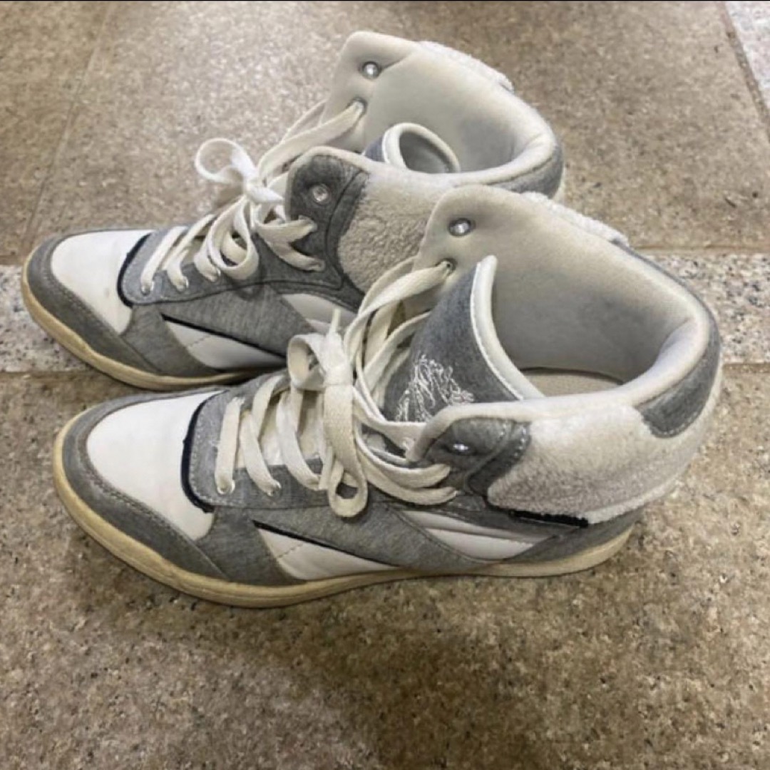 ハイカット インソール 厚底 グレー レディースの靴/シューズ(スニーカー)の商品写真