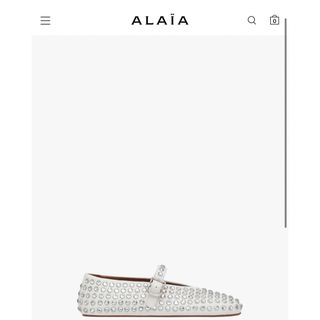 Azzedine Alaïa - ALAIA ラインストーン ラムスキン製バレリーナの通販 Azzedine Alaïa - ALAIA ラインストーン ラムスキン製バレリーナの通販