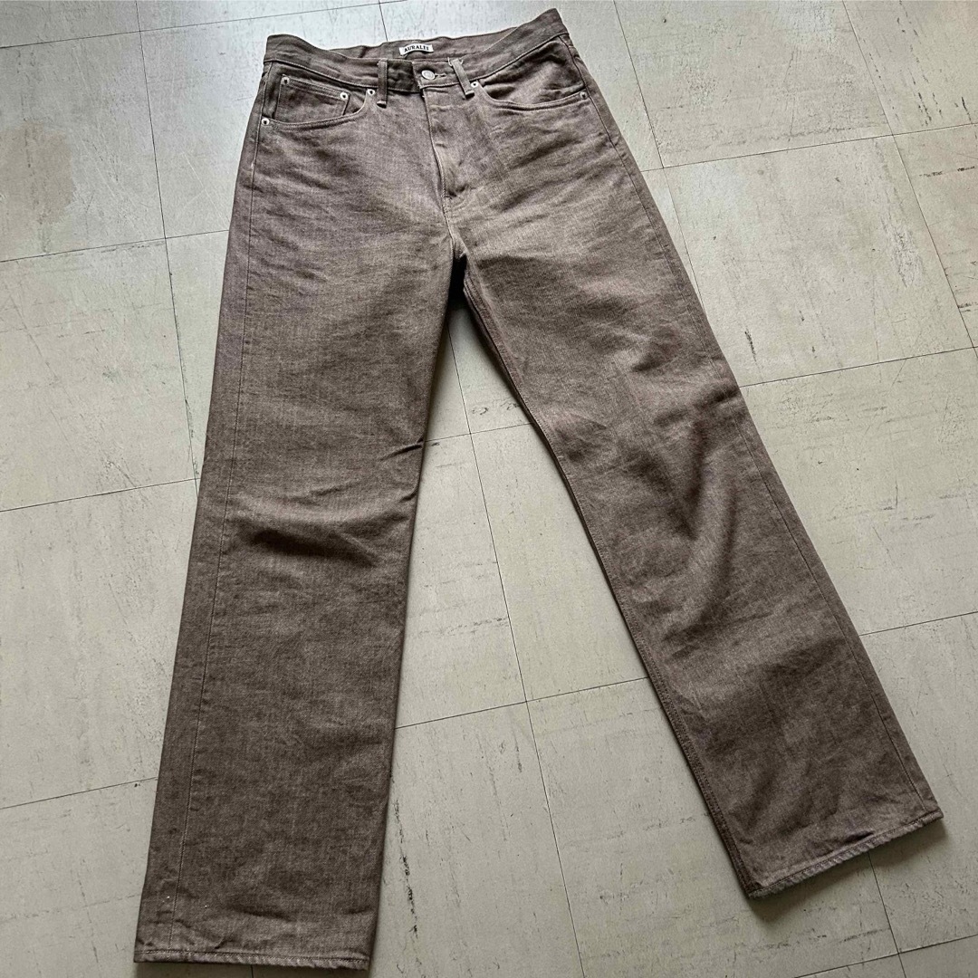 AURALEE(オーラリー)のauralee  HARD TWIST BROWN DENIM 5P PANTS メンズのパンツ(デニム/ジーンズ)の商品写真