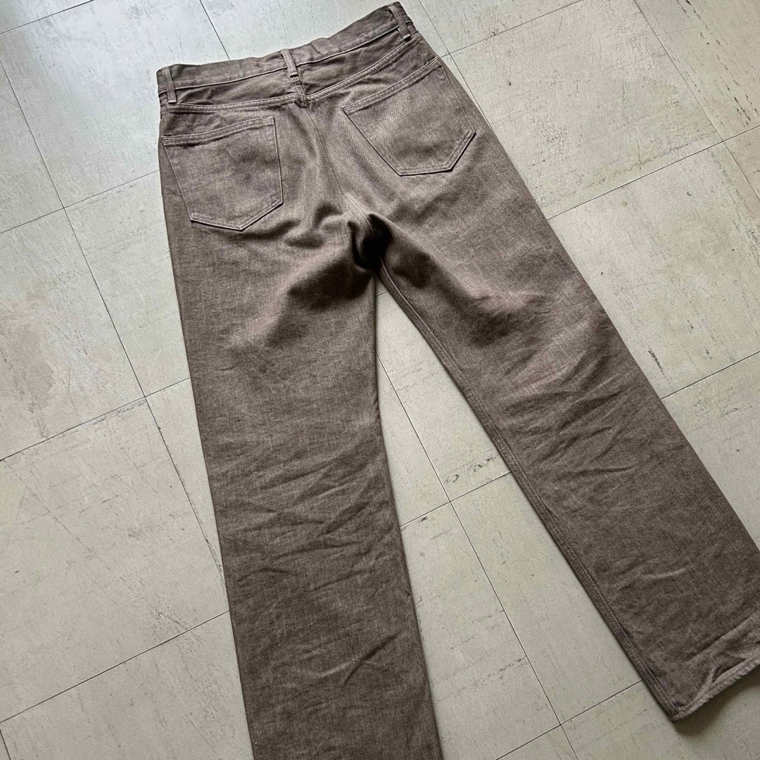 AURALEE(オーラリー)のauralee  HARD TWIST BROWN DENIM 5P PANTS メンズのパンツ(デニム/ジーンズ)の商品写真