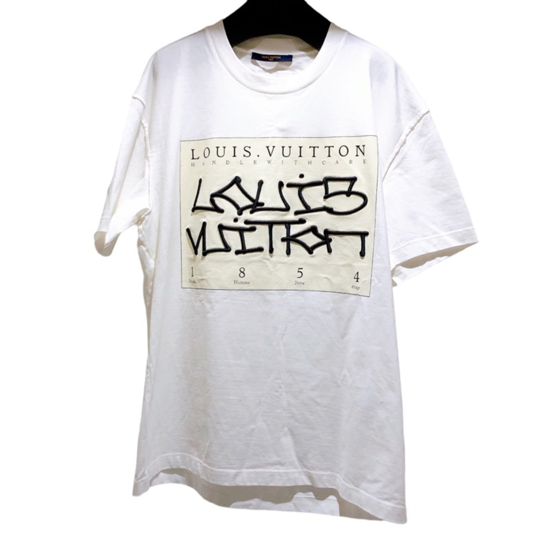 ルイ・ヴィトン LOUIS VUITTON グラフィックロゴTシャツ HNY75W コットン メンズ 半袖Ｔシャツ約22cm着丈