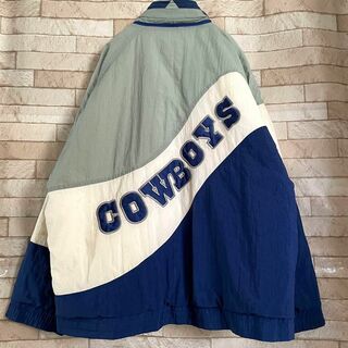 NFL 中綿ジャケット 90s 刺繍 アメフト COWBOYS キルティング(ナイロンジャケット)
