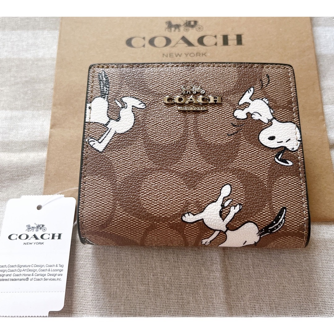 COACH コーチ スヌーピーコラボ 2つ折り財布COACH長財布