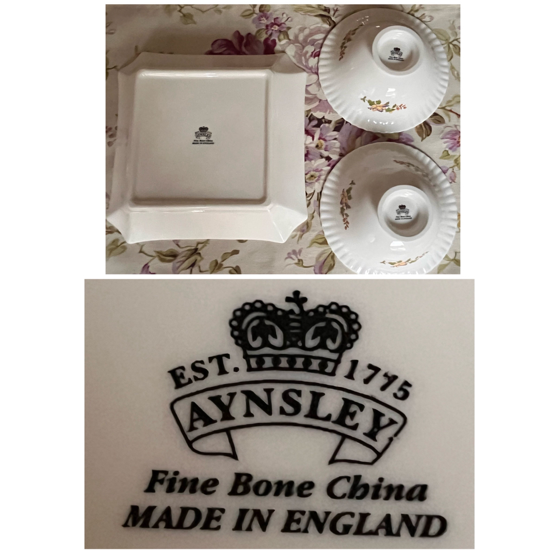 Aynsley China(エインズレイ)の【レア美品】エインズレイ★コテージガーデン★角皿と小鉢 インテリア/住まい/日用品のキッチン/食器(食器)の商品写真