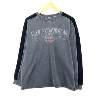 ハーレーダビッドソン(Harley Davidson)の古着 ハーレーダビッドソン Harley-Davidson プリントスウェットシャツ トレーナー メンズM /eaa387658(スウェット)