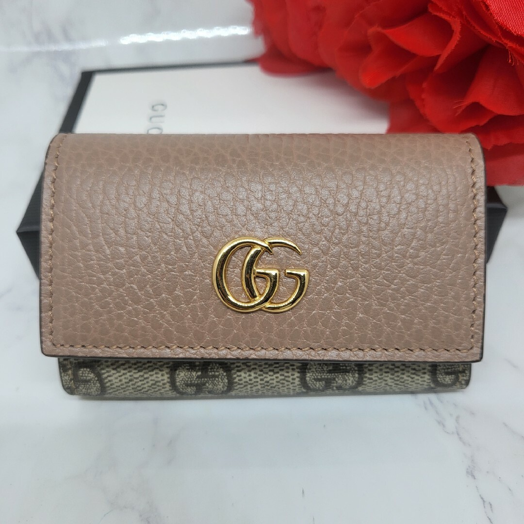 Gucci - 【未使用に近い】 GUCCI グッチ キーケース 6連 GG マーモント