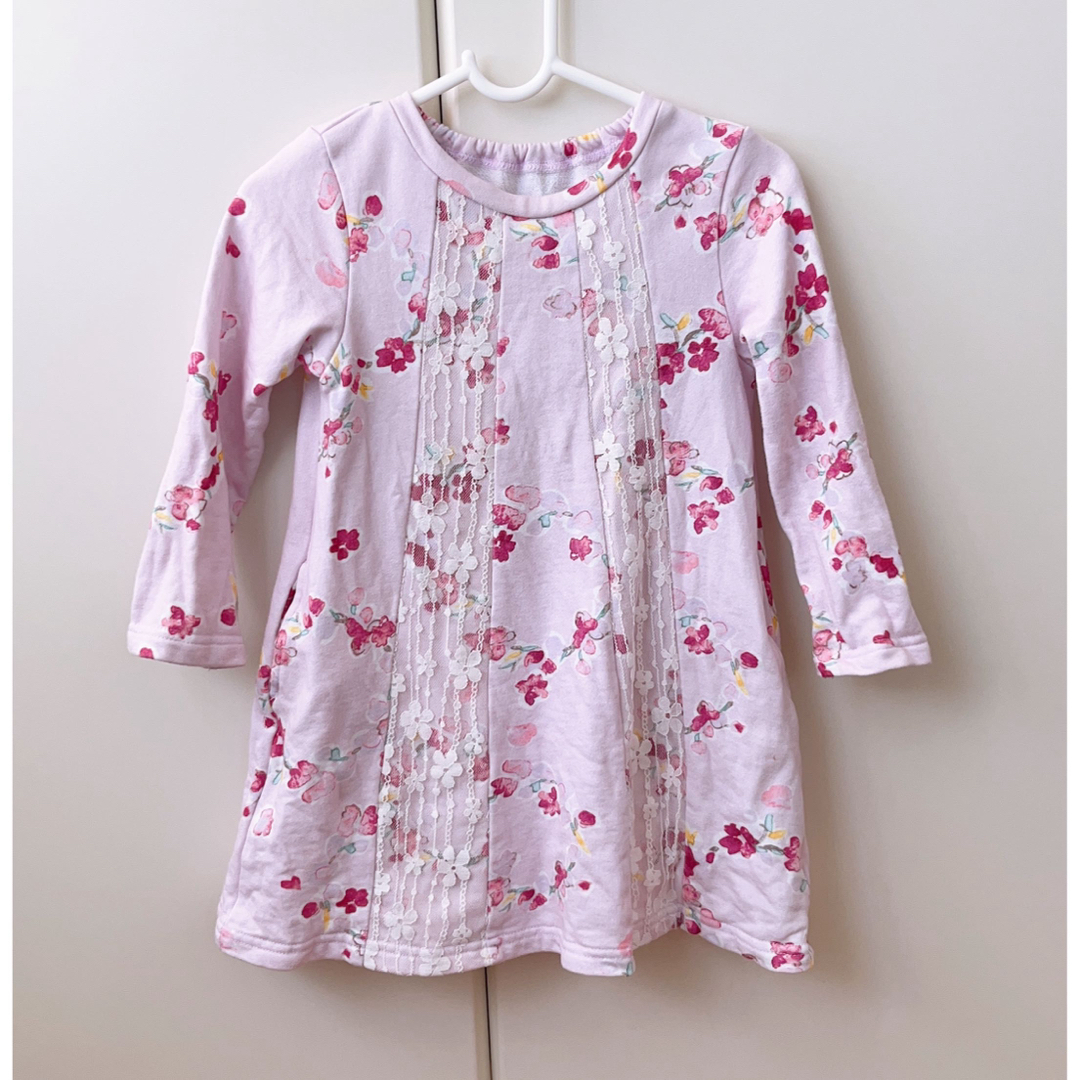 hakka kids(ハッカキッズ)のハッカキッズ　さくらリングワンピース　100 美品 キッズ/ベビー/マタニティのキッズ服女の子用(90cm~)(ワンピース)の商品写真