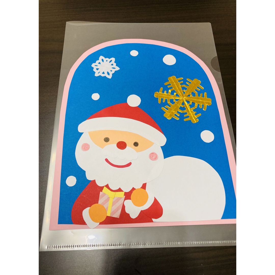 壁面飾り　保育園　幼稚園　クリスマス　サンタ　トナカイ　雪　冬　12月 ハンドメイドの素材/材料(型紙/パターン)の商品写真