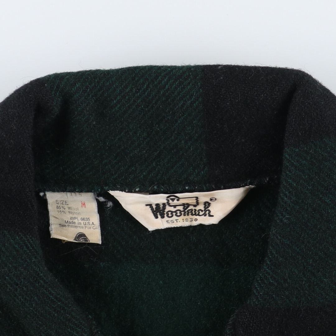 WOOLRICH(ウールリッチ)の古着 70年代 ウールリッチ WOOLRICH ダブルマッキーノ バッファローチェック ウールジャケット USA製 メンズM ヴィンテージ /eaa388889 メンズのジャケット/アウター(その他)の商品写真