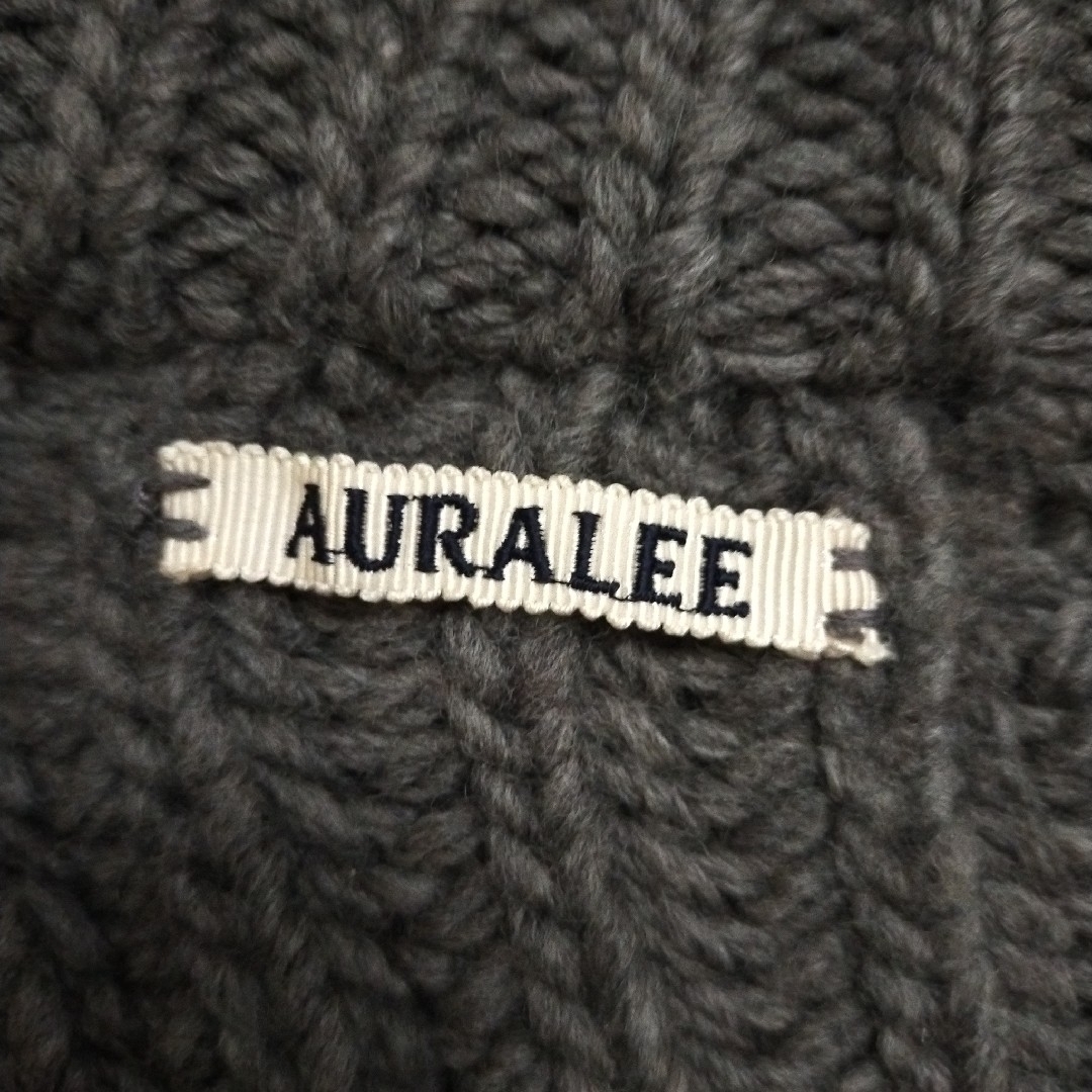 AURALEE 17AW スーパーミルド リブニット ジップブルゾン