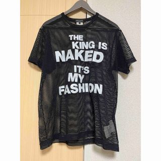 コムデギャルソン オム プリュス黒クロコダイル柄TシャツMワニ革クロコ鰐トップス