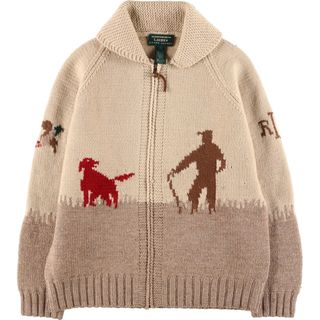 ラルフローレン(Ralph Lauren)の古着 ラルフローレン Ralph Lauren LAUREN ローレン 総柄 カウチンセーター レディースS ヴィンテージ /eaa383173(ニット/セーター)