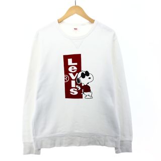 リーバイス(Levi's)の古着 リーバイス Levi's SNOOPY スヌーピー キャラクタースウェットシャツ トレーナー メンズL /eaa387650(スウェット)